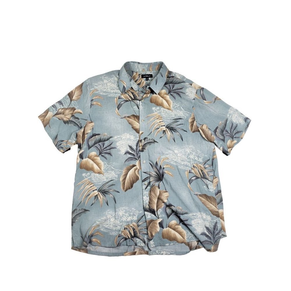Croft & Barrow men's palm leave button-up‎ shirt, size large